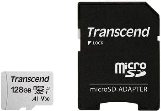 Transcend memorijska kartica microSDXC 128GB 300S, 95/45 MB/s, C10, UHS-I Speed Class 3 (U3), adapter