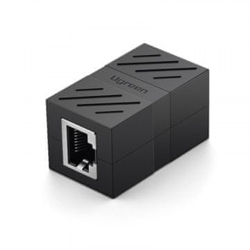Ugreen mrežna utičnica RJ45, Ž na Ž, crna