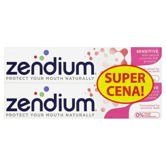 zendium pasta za zube Sensitive, dvostruko pakiranje, 2 x 75 ml