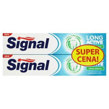 Signal pasta za zube Long Active Fresh Breath, dvostruko pakiranje, 2 x 75 ml