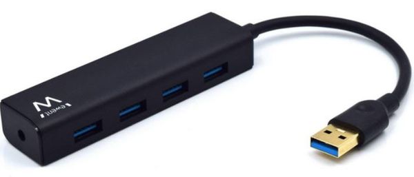 USB čvorište EW1136, 4 ulaza, USB 3.1, crna 
