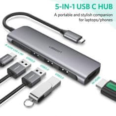 Ugreen adapter Type C na HDMI + USB 3.0x3