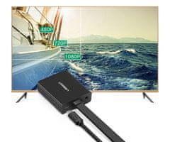 Ugreen konverter HDMI na VGA + 3.5mm Audio + MicroUSB, crni