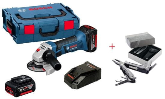 BOSCH Professional kutna brusilica GWS 18-125 V-LI + Swiss Peak 0615990K9V