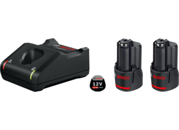 BOSCH Professional početni komplet: 2 x litij-ionska baterija 12V + brzi punjač + torba (0615990L0W)