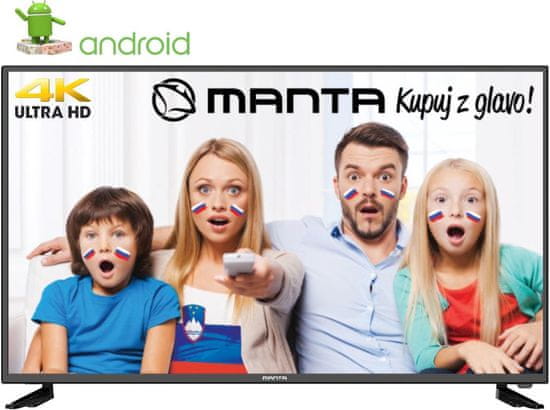 Manta 4K-UHD LED TV-prijemnik 43LUA29L, Android, Smart, HDR, WiFi