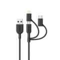 Anker kabel Powerline II USB-A to 3v1, crni