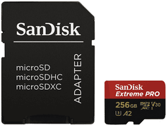 SanDisk memorijska kartica Micro SDXC Extreme Pro + adapter SD, 256GB