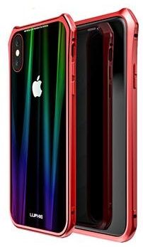Luphie CASE Luphie kompletna zaštita Magnet Hard Case Glass Red/Black za iPhone X, 2441673, crveno/crna