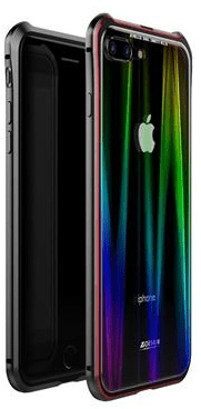 Luphie CASE Luphie kompletna zaštita Aurora Magnet Hard Case Glass Black/Red za 7 Plus / 8 Plus, 2441679, crno-crvena
