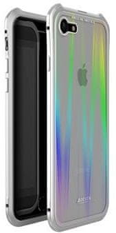 Luphie CASE Luphie kompletna zaštita Aurora Magnet Hard Case Glass Silver/White za iPhone X, 7/8 2441677, srebrna/bijela