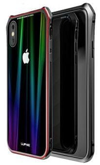 Luphie CASE maska Aurora Snaps Magnetic Aluminium Hard Case Glass Black/Red za iPhone XR 2442695