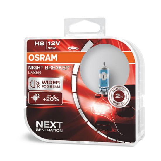 Osram Night Breaker laser H8 Duo Box +150%