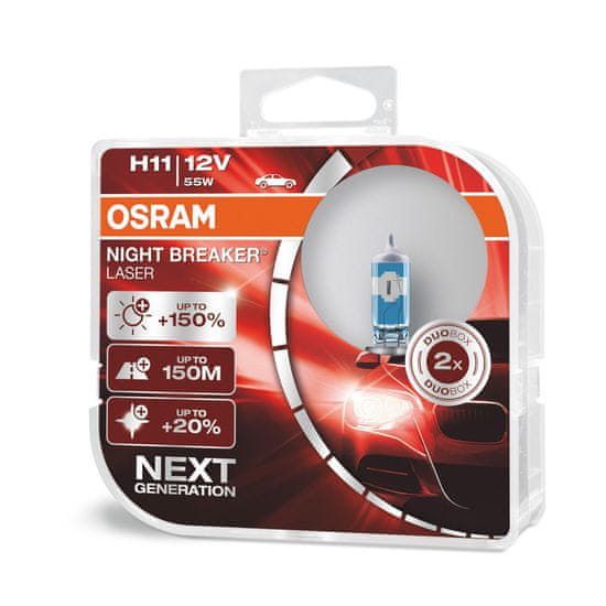 Osram Night Breaker laser H11 Duo Box +150%