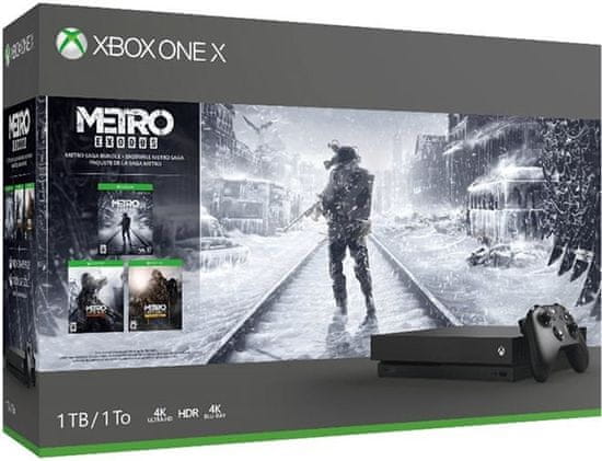 Microsoft igra a konzola Xbox One X 1TB crna Metro Trilogy