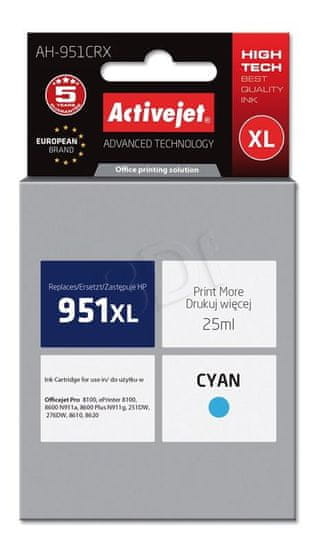ActiveJet tinta HP 951XL CN046AE, cyan