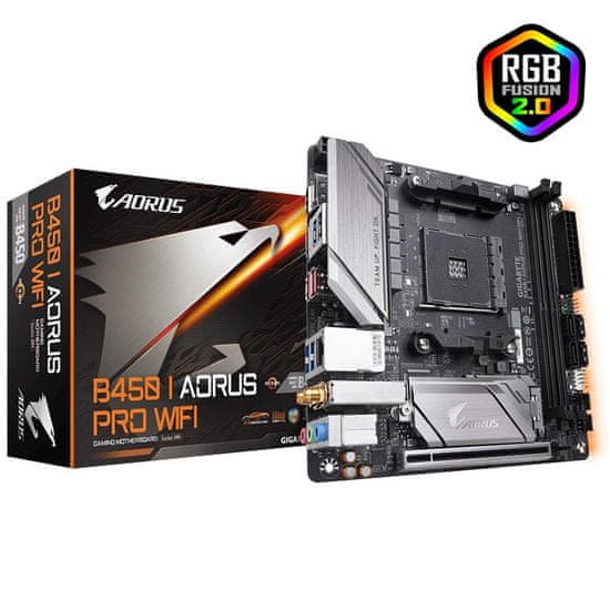 Gigabyte osnovna ploča Mini-ITX B450 I AORUS PRO WIFI, S-AM4