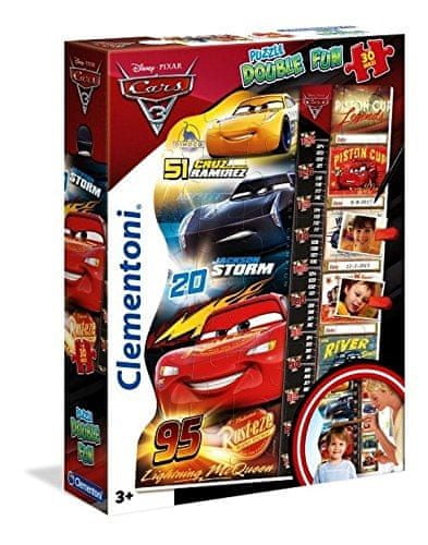 Clementoni slagalica Double Fun Cars 3