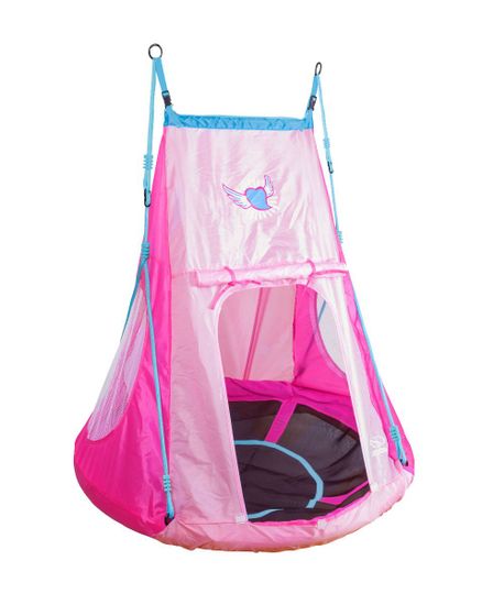 Hudora viseća ljuljačka sa šatorom Heart, 110 cm, pink