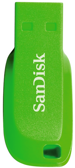 SanDisk USB CRUZER BLADE, 64 GB, zelena