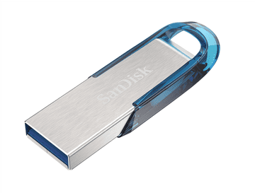 SanDisk USB ključ Ultra Flair, 128 GB, USB 3.0., plava