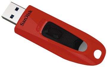 SanDisk USB ključ Ultra USB 3.0, 32 GB, crveni