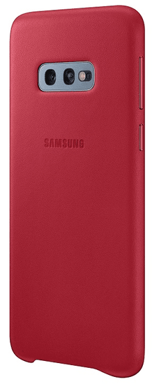 Samsung maska za Samsung Galaxy S10e, kožna, crvena