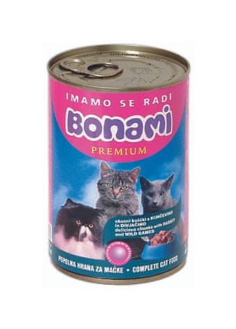 Bonami mokra hrana za mačke, zec i divljač, 400 g