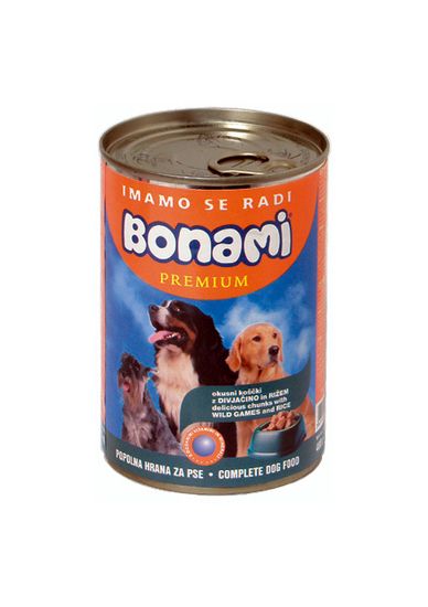 Bonami mokra hrana za pse, divljač i riža, 400 g
