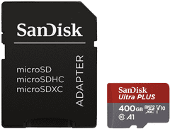 SanDisk memorijska kartica Micro SDXC s adapterom ULTRA MOBILE, 400 GB, UHS-I, A1 (SDSQUAR-400G-GN6MA)