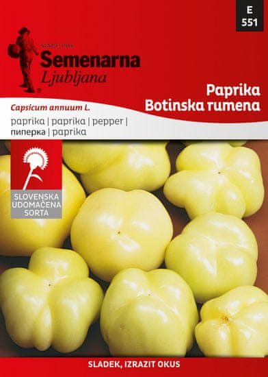 Semenarna Ljubljana paprika Botinska - žuta, 551, mala vrečica