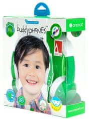 BuddyPhones InFlight dječje slušalice s mikrofonom, zelena