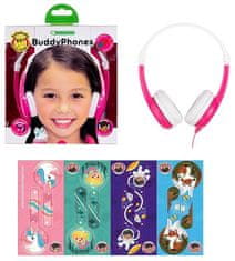 BuddyPhones Connect dječje slušalice s mikrofonom, ružičasta