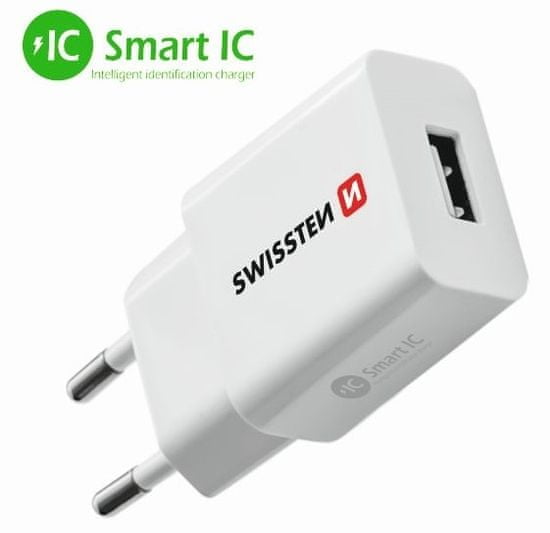 SWISSTEN punjač SMART IC 1× USB 2,1 A Power 22013308, bijeli