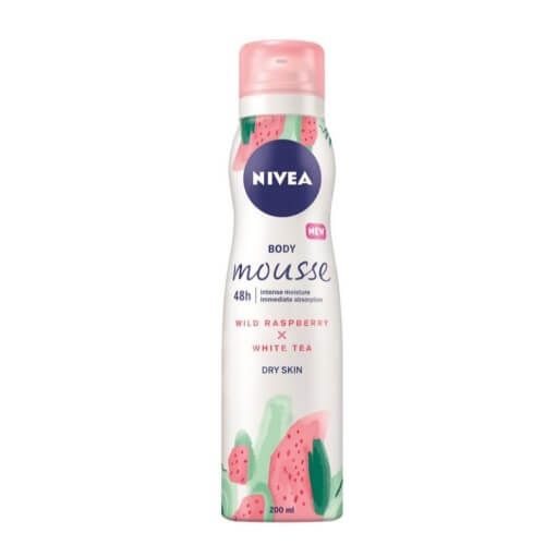 Nivea pjena za tijelo Wild Raspberry&White Tea, 200 ml