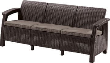 Allibert trosjed Corfu Love Seat MAX, smeđi (17/428)