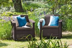 Allibert 2-dijelni komplet stolica Corfu Duo, s jastucima, smeđa