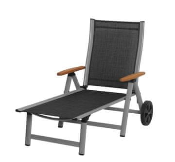 Rojaplast ležaljka Comfort, crno-srebrna