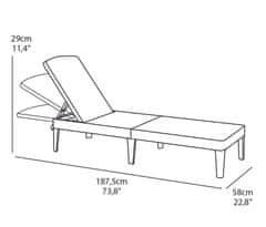 Rojaplast ležaljka JAIPUR, cappuccino