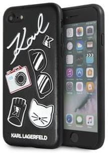 Karl Lagerfeld maska Pins Hard Case Black KLHCI8PIN za iPhone 7 /8/SE 2020