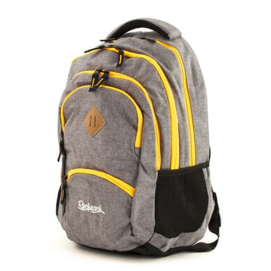 Rucksack ruksak Only Grand 35l, Grey Gray Orange Color Zipper