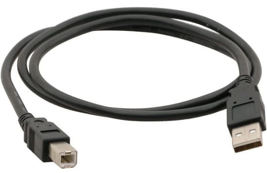 C-Tech kabel USB A-B 2.0, 1,8 m, CB-USB2AB-18-B, crni