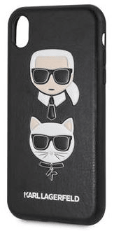 Karl Lagerfeld maska Karl and Choupette Hard Case Black za iPhone XR KLHCI61IKICKC