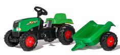 Rolly Toys traktor na pedale Rolly Kid s prikolocom - zelenoj