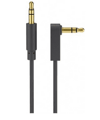 Goobay AUX Audio Connector kabel, 3.5 mm stereo; 3-pin slim CU kutni, 1 m