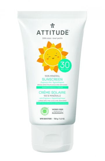 Attitude mineralna krema za sunčanje (SPF 30), 100 %,150 g