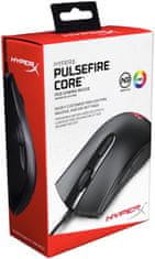 HyperX miš HX Pulsefire Core, RGB, gaming, 6200 DPI