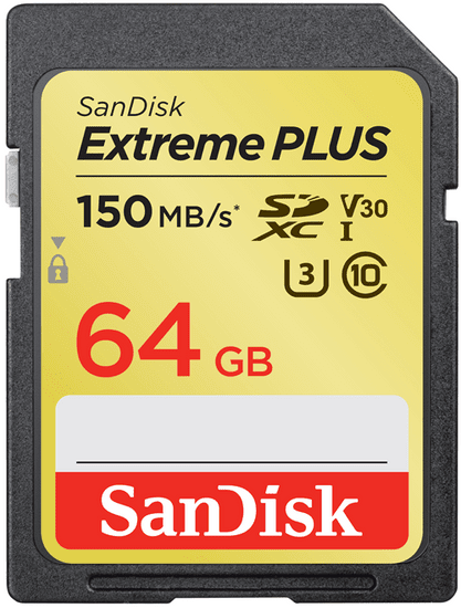 SanDisk Extreme Plus SDXC memorijska kartica, 64GB, 150 MB/s