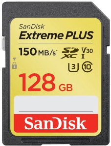 SanDisk Extreme Plus SDXC memorijska kartica, 128 GB