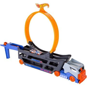 Hot Wheels Kamion s prikolicom i pokretnom prugom GCK38